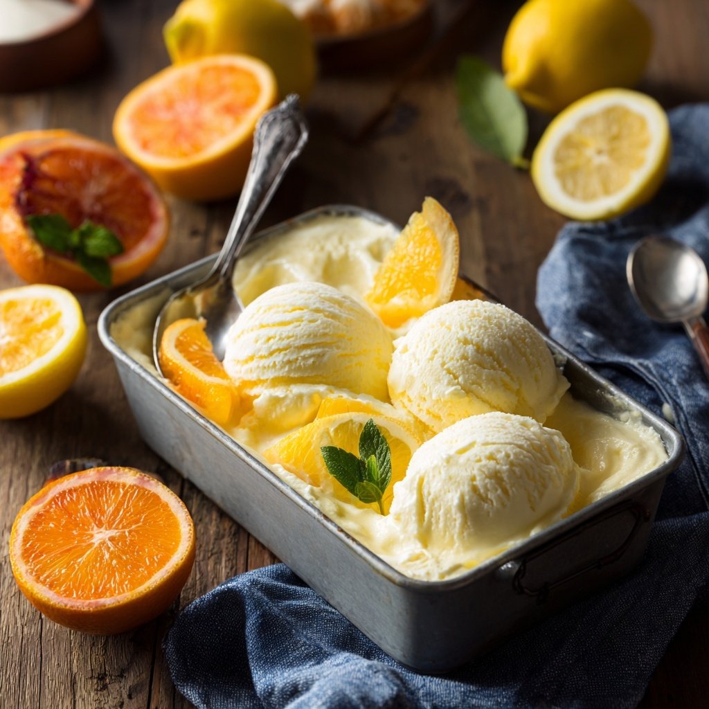 Yaourt glacé aux agrumes
