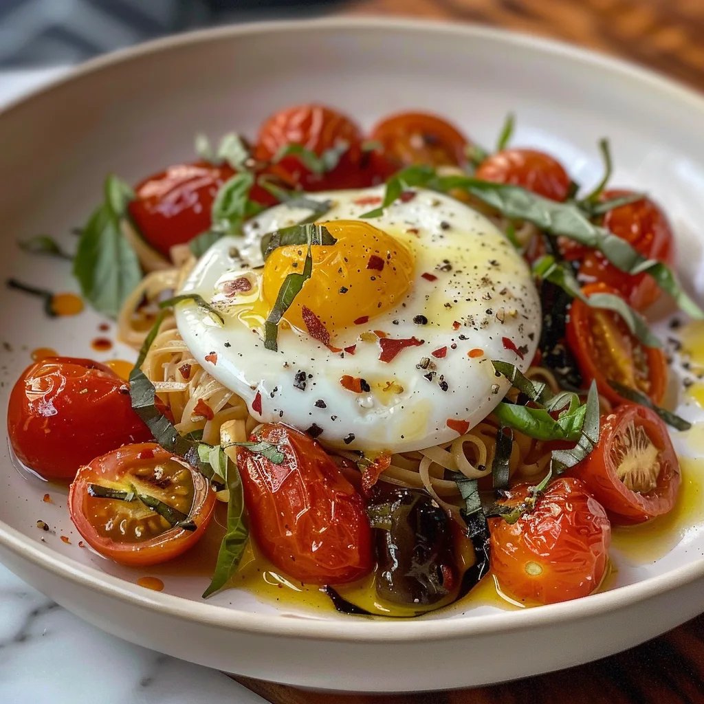 Pâtes aux tomates séchées et burrata