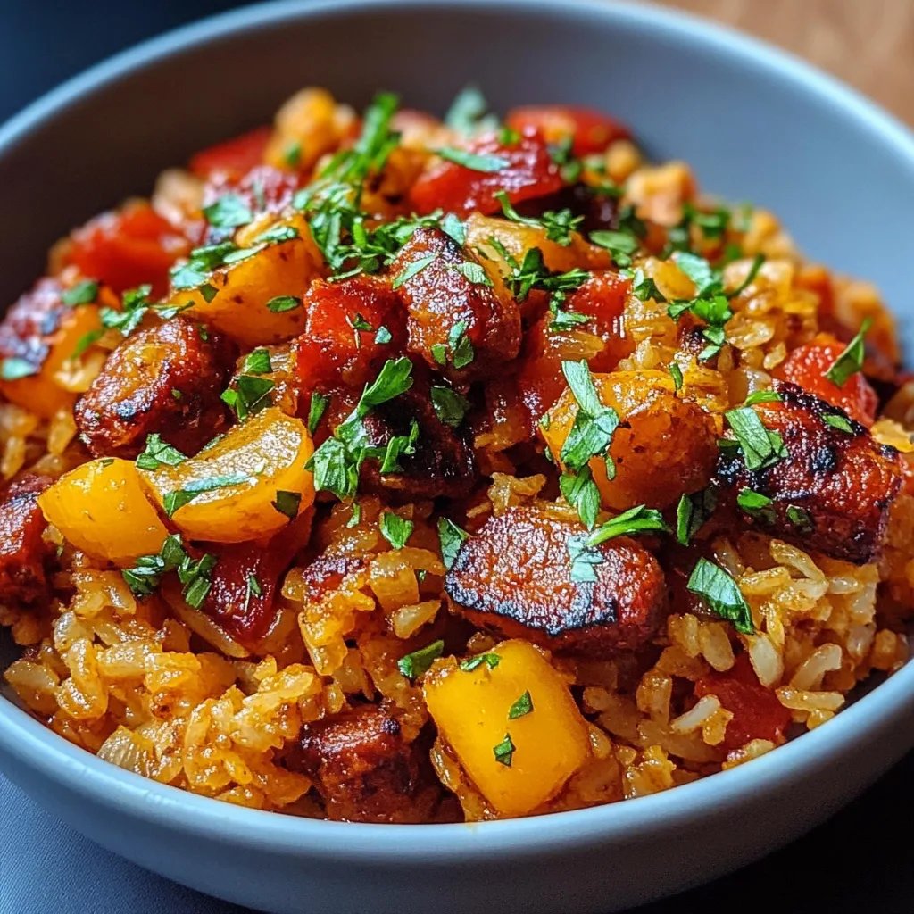Riz au Chorizo Végétal et Poivrons : Une Recette Incroyable Ultime