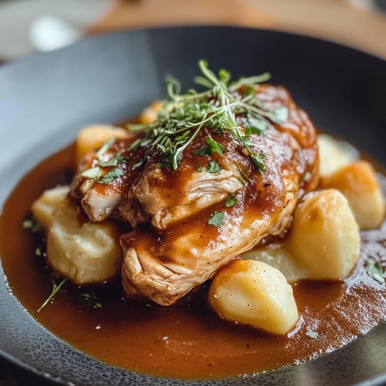 Sauce au Poulet Effiloché & Purée de Pommes de Terre : Une Recette Incroyable Ultime
