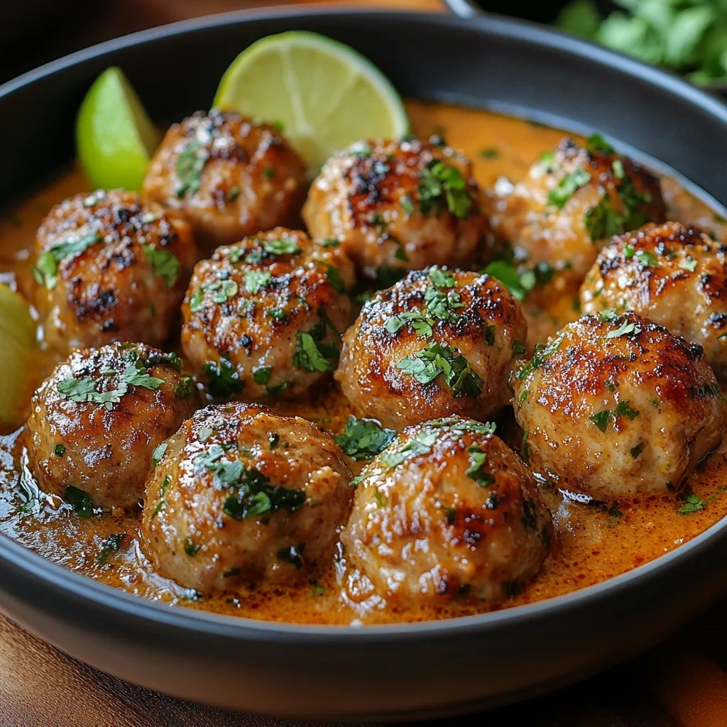 Boulettes de viande au curry crémeux à la noix de coco : Une Recette Incroyable Ultime