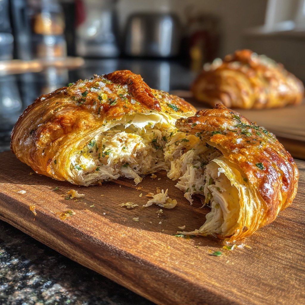 Bol croissant poulet citron herbes