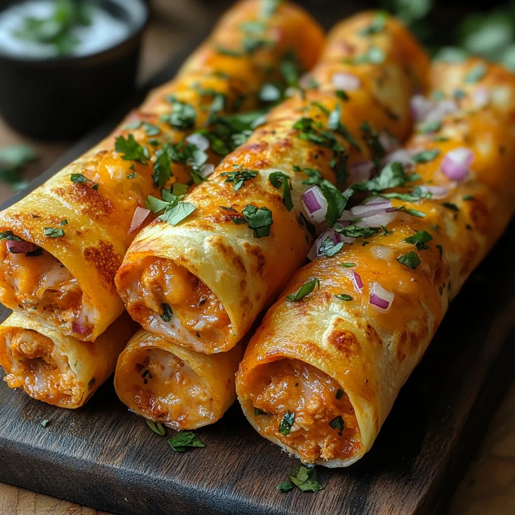 Taquitos au poulet, jalapeño et fromage frais : Une Recette Incroyable Ultime