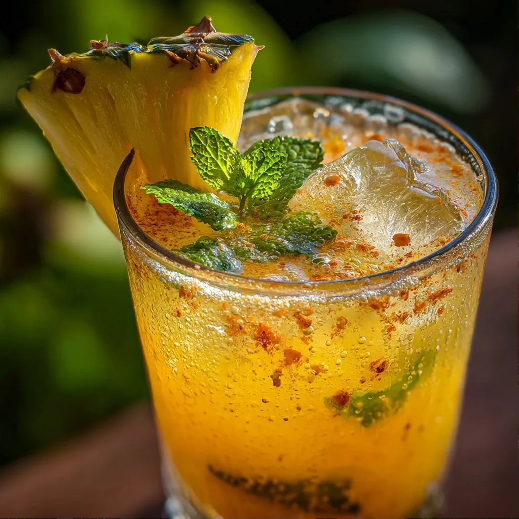 Mocktail ananas gingembre citron