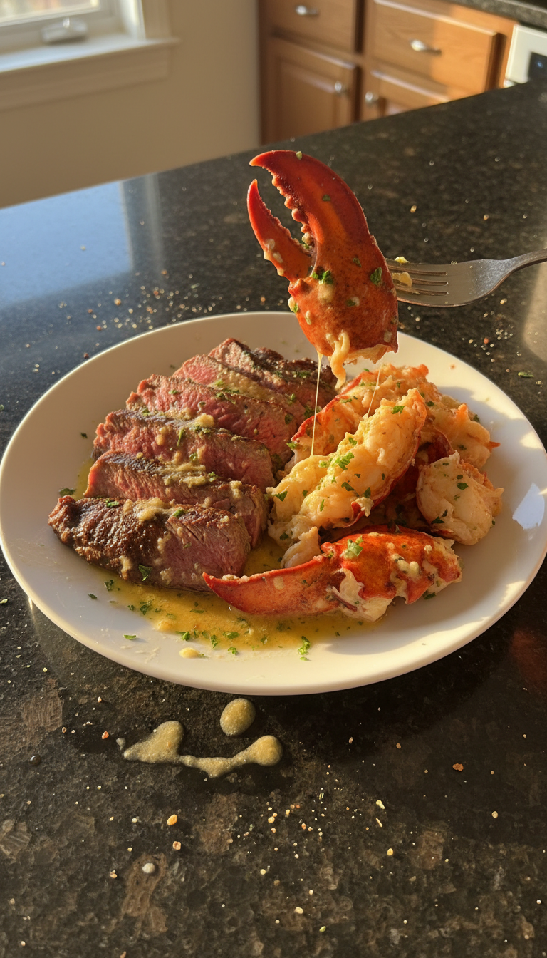 Assiette Surf and Turf Poêlée