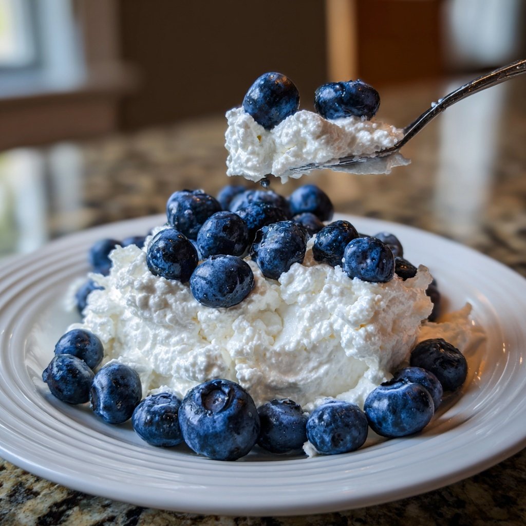 Merveille de cottage cheese aux myrtilles