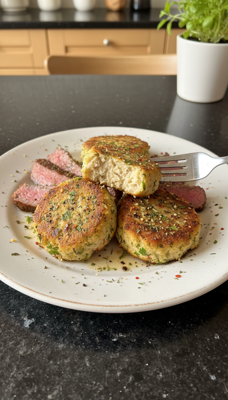 Steak et Galettes de Crabe