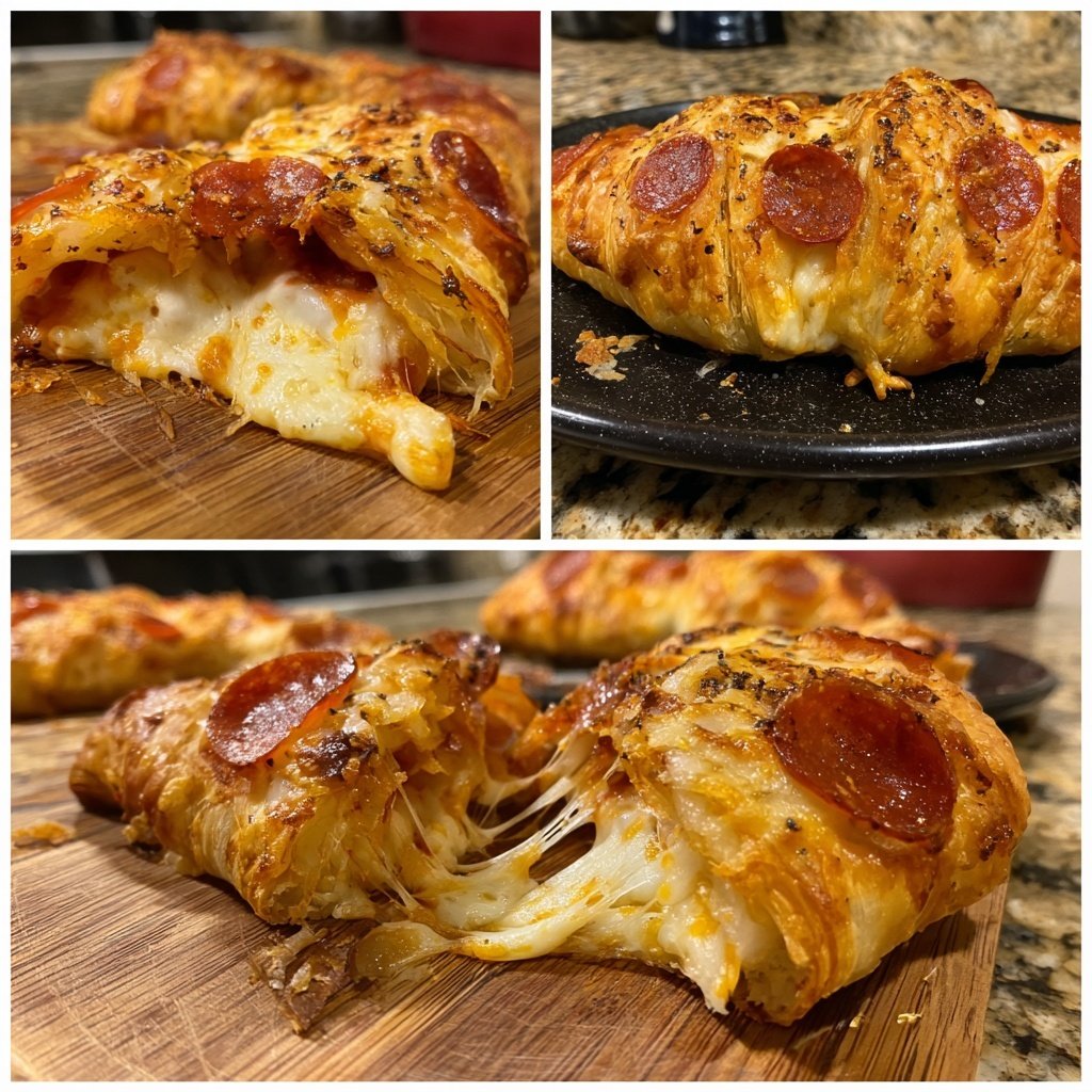 Bouchées pizza croissant levain