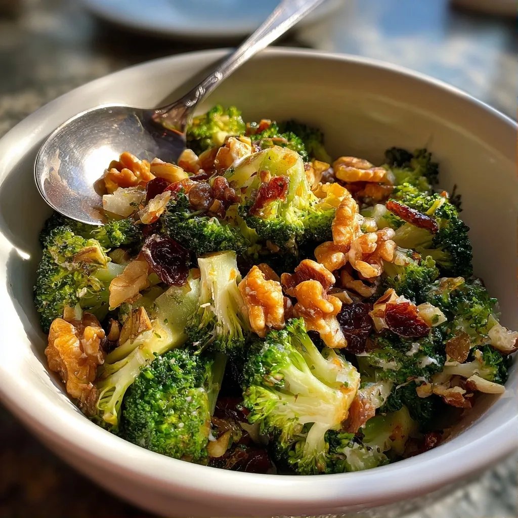 Salade brocoli raisins secs