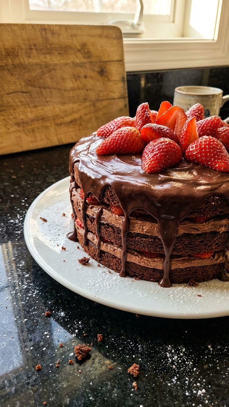 Gâteau aux Fraises et Chocolat de Galentine