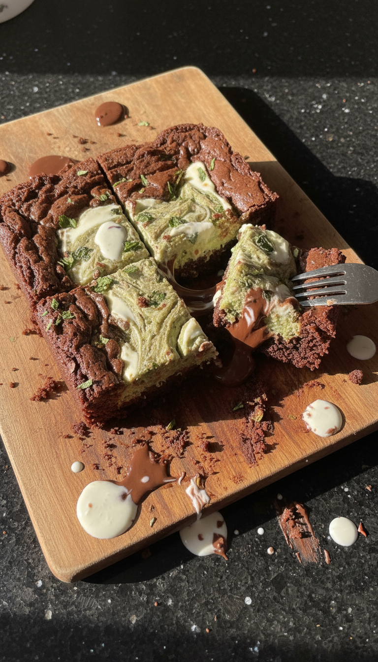 Brownies Menthe au Fromage Blanc