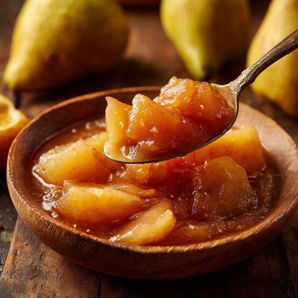 Compotée fraîche poire et agrumes