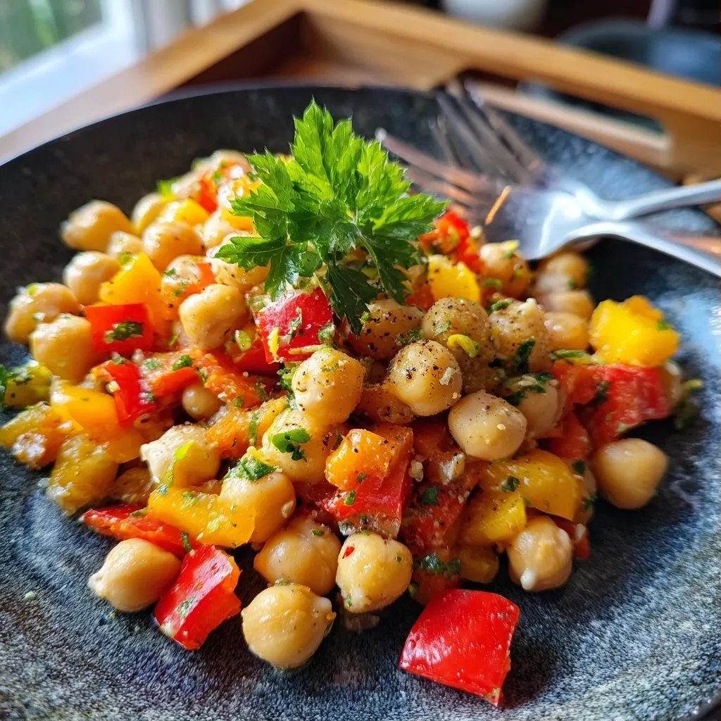 Salade pois chiches citronnée