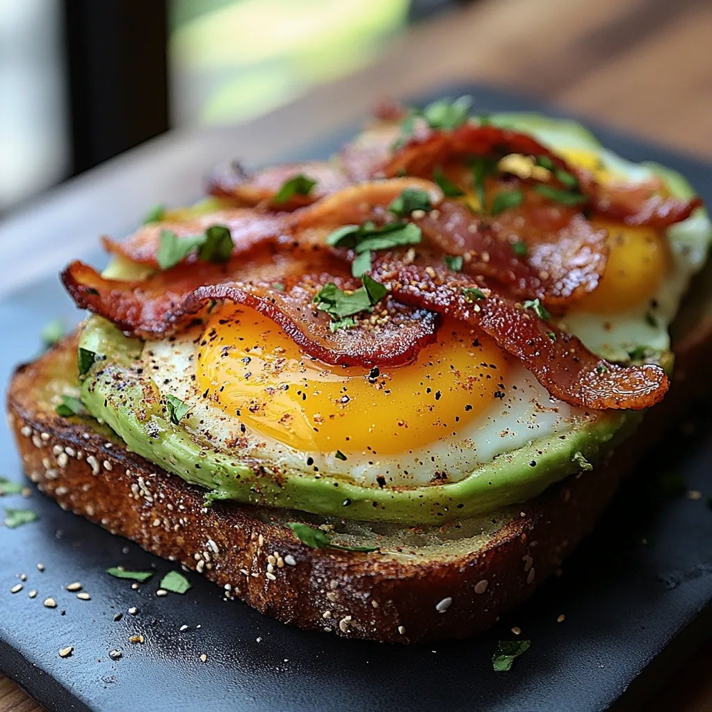 Toast au Bacon, Œuf et Avocat : Une Recette Incroyable Ultime
