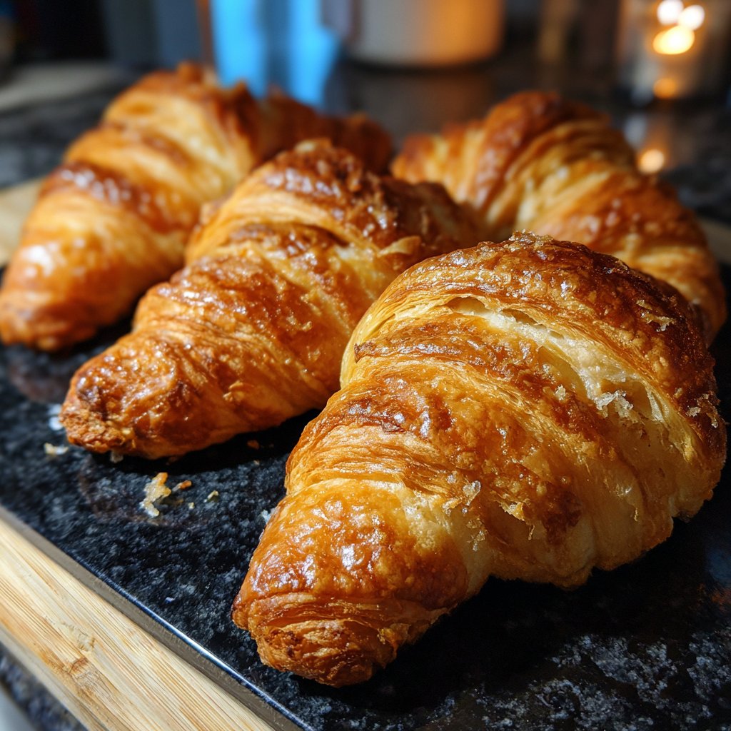 Croissants croustillants au zeste de citron