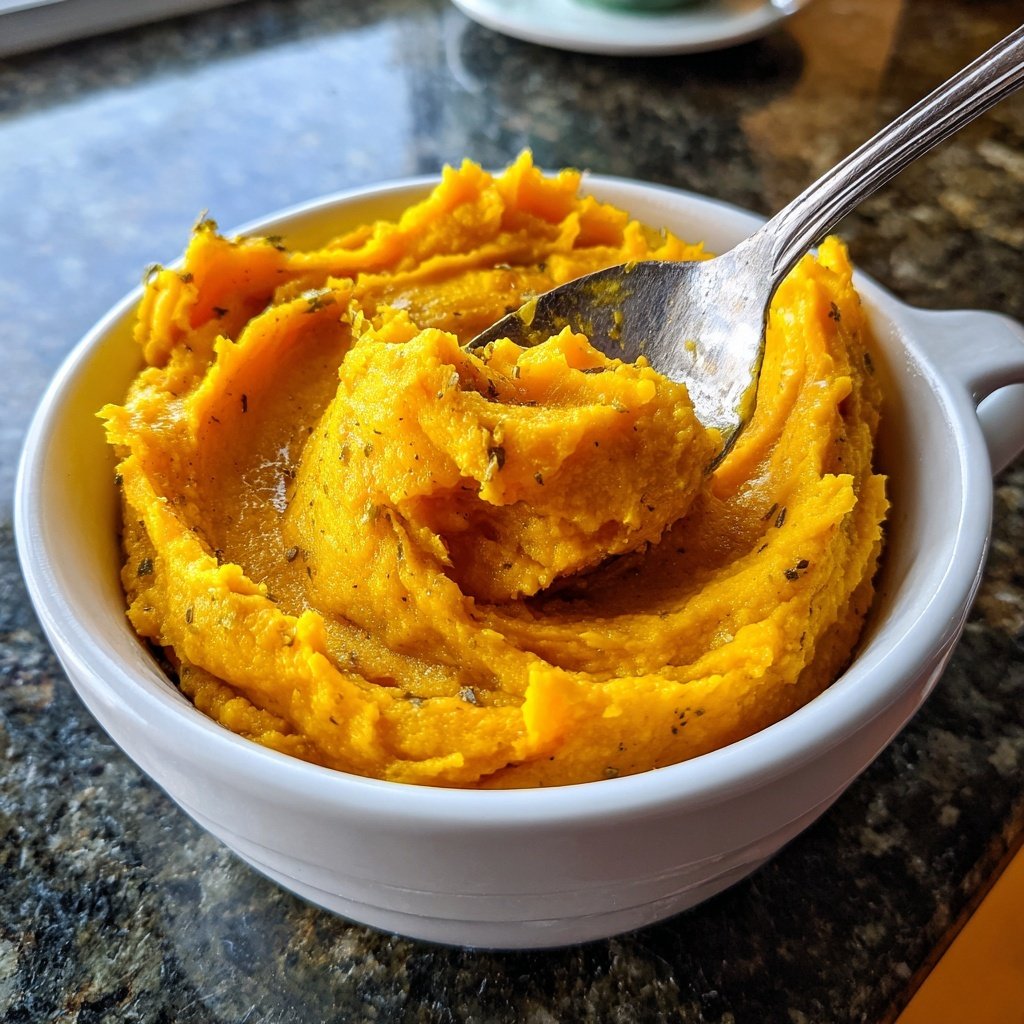 Purée chou-fleur courge butternut courgette