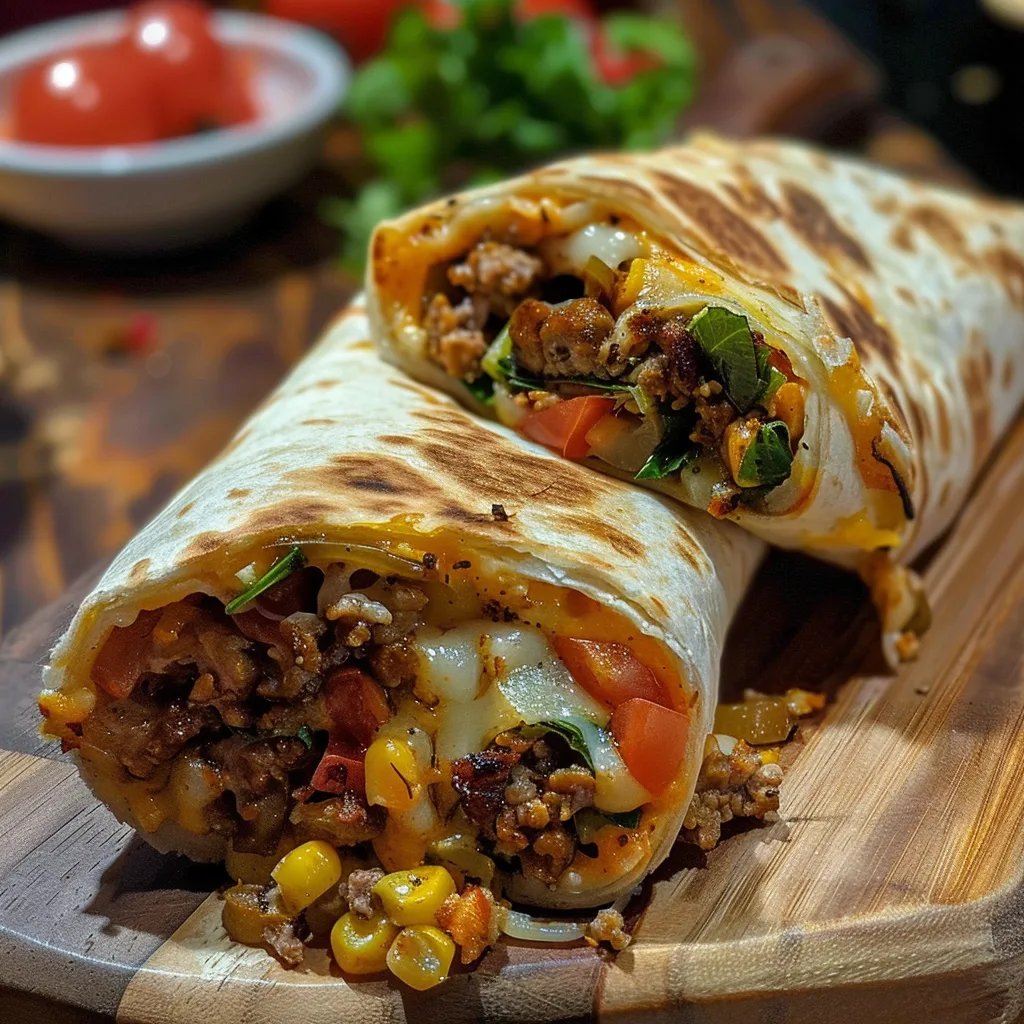 Burritos au Bœuf et Fromage : Recette Facile