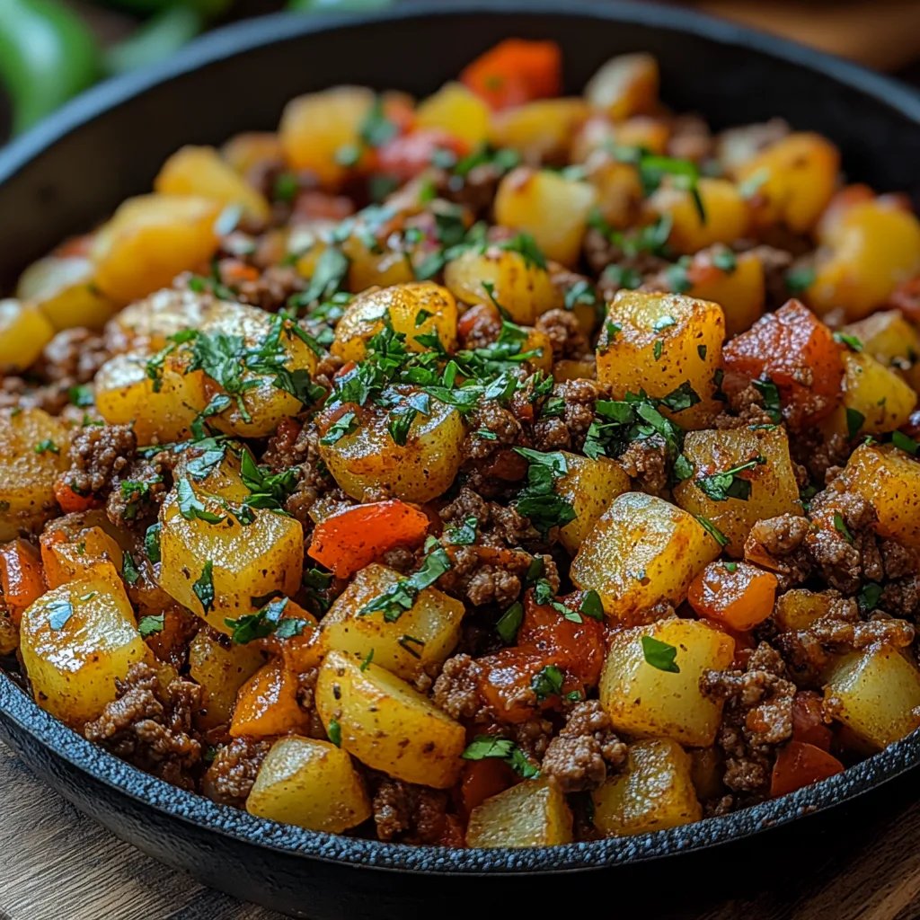 Poêle Mexicaine de Bœuf Haché et Pommes de Terre : Une Recette Incroyable Ultime