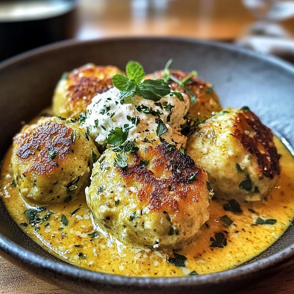 Boulettes de courgettes & feta à la sauce curry menthe : Une Recette Incroyable Ultime