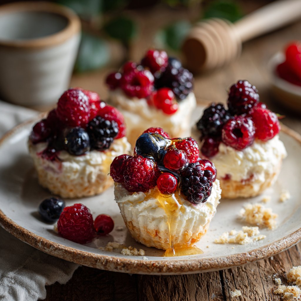 Bouchées glacées de yaourt aux fruits rouges