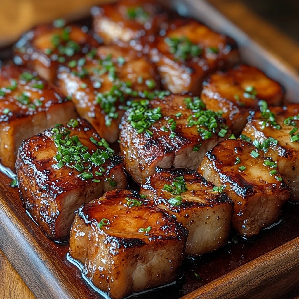 Morceaux Caramélisés Rapides de Poitrine de Porc au Four : Une Recette Incroyable Ultime