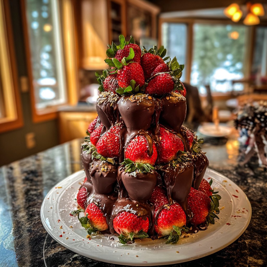 Tour gourmande fraise chocolat