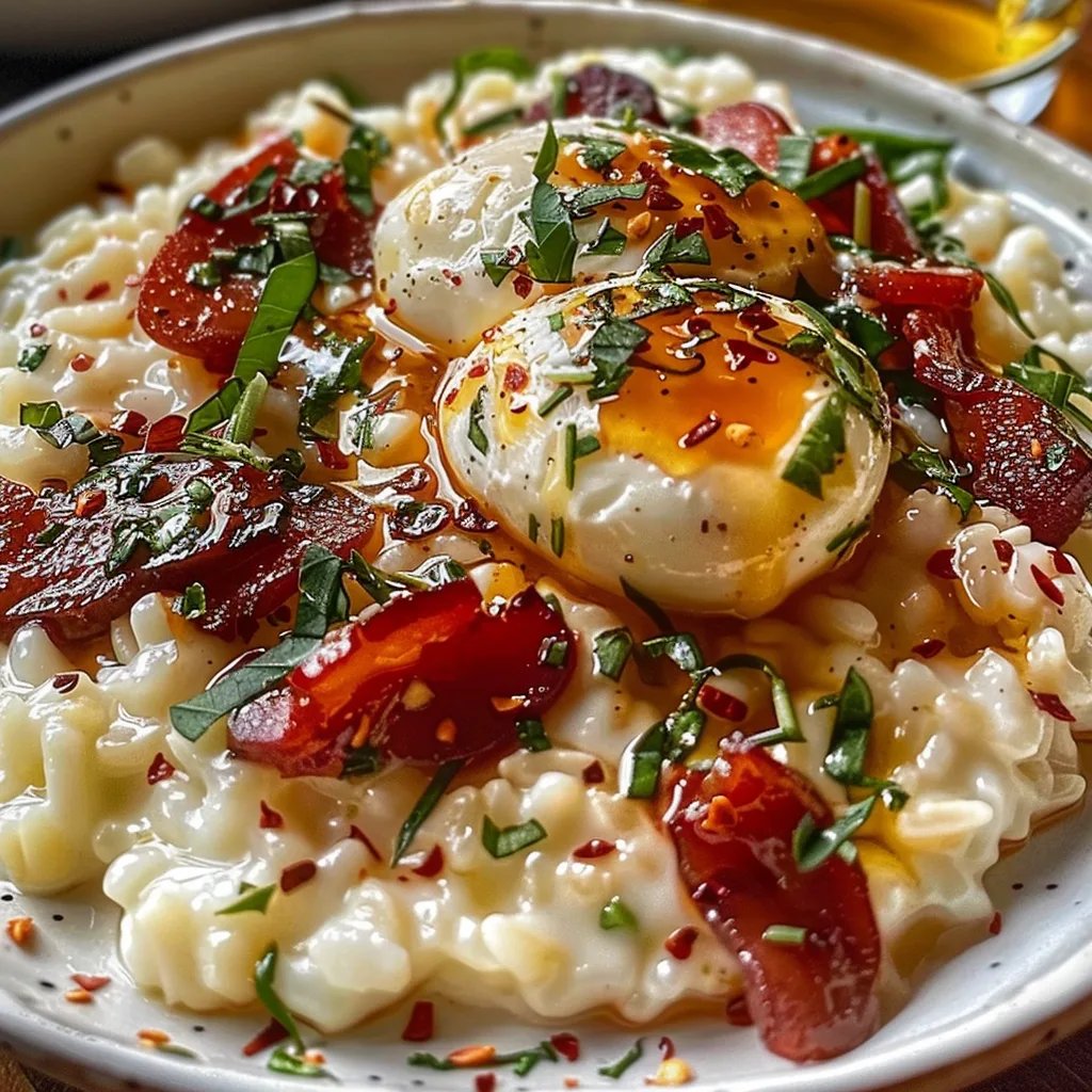 Risotto Crémeux au Chorizo Grillé et à la Burrata
