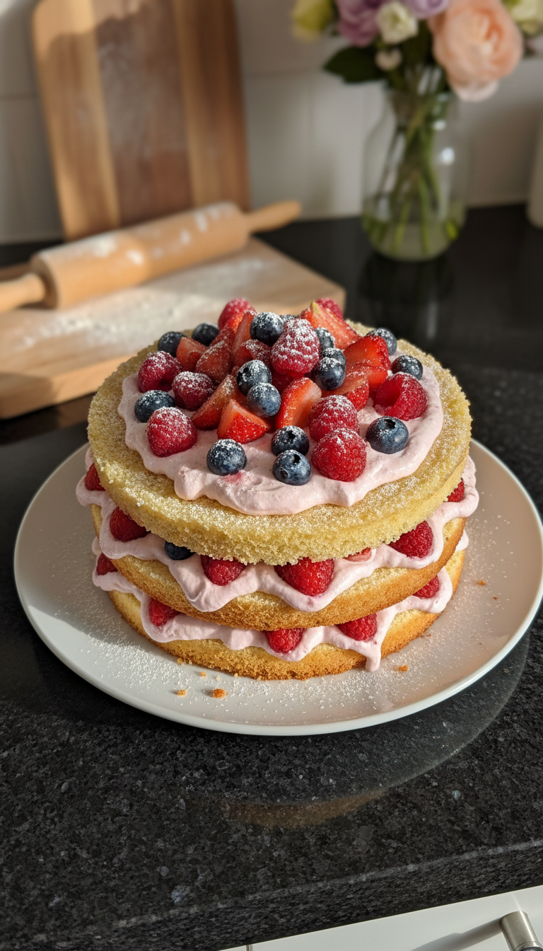 Gâteau aux Baies Douceur de Galentine