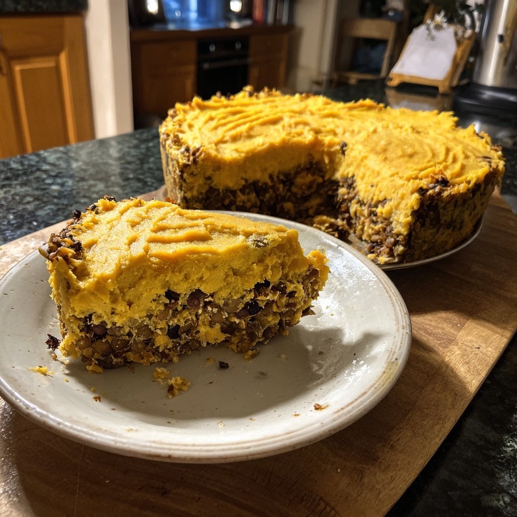 Shepherd's pie vegan purée courge