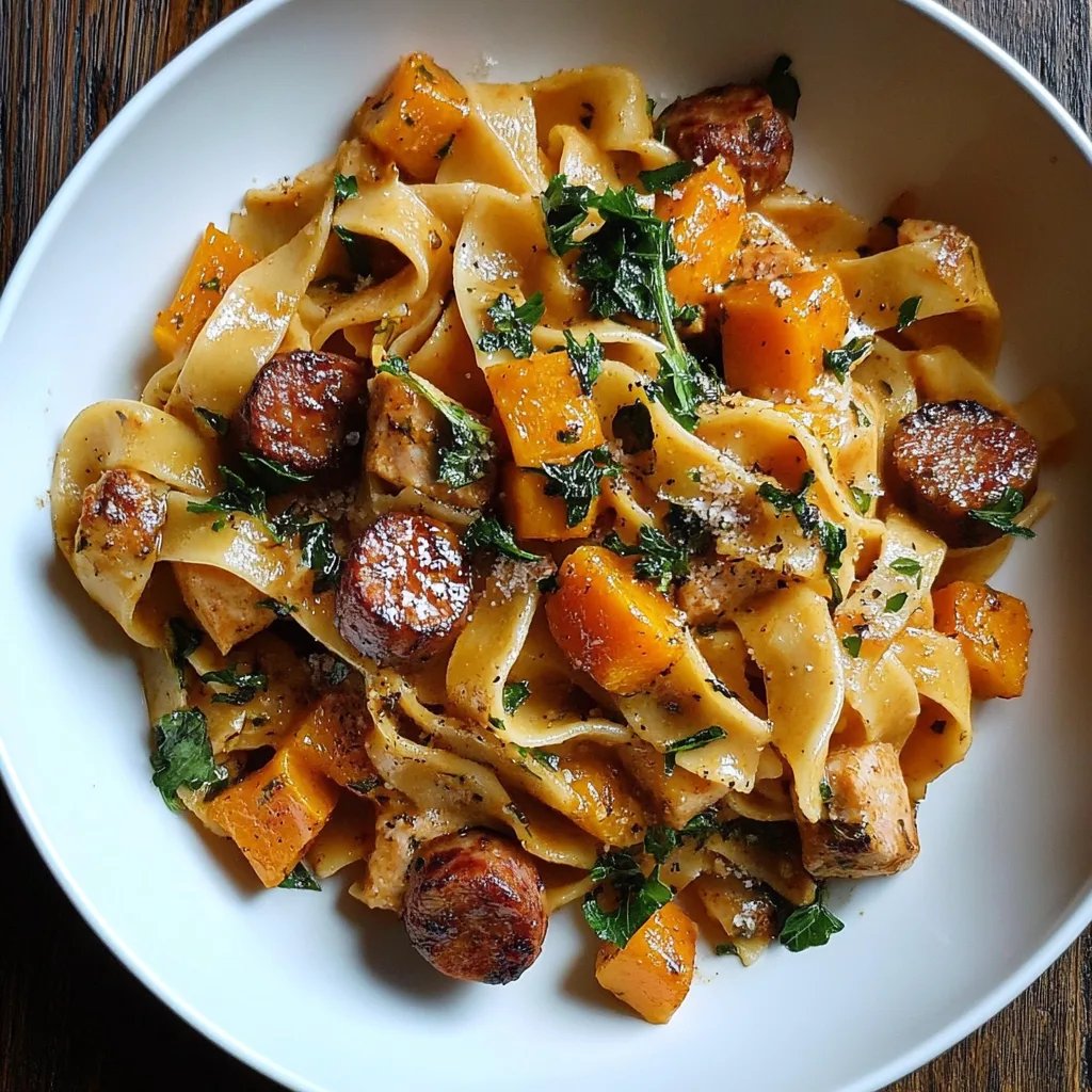 Délicieuses pâtes à la saucisse d'automne et à la courge : Une Recette Incroyable Ultime