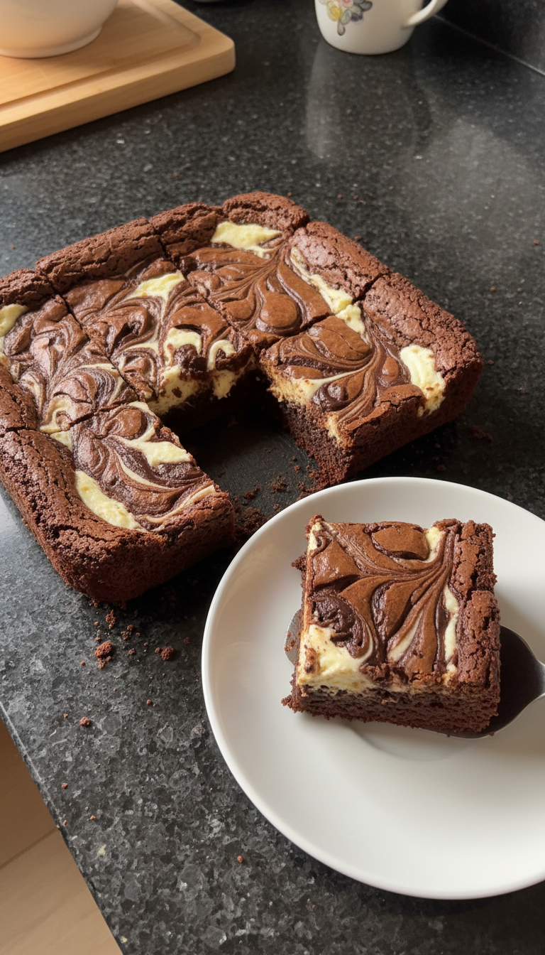 Brownies Marbrés au Fromage Blanc