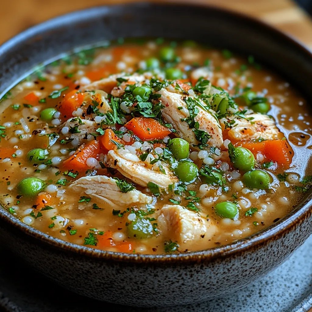 Soupe de Poulet et Couscous Perlé : Une Recette Incroyable Ultime
