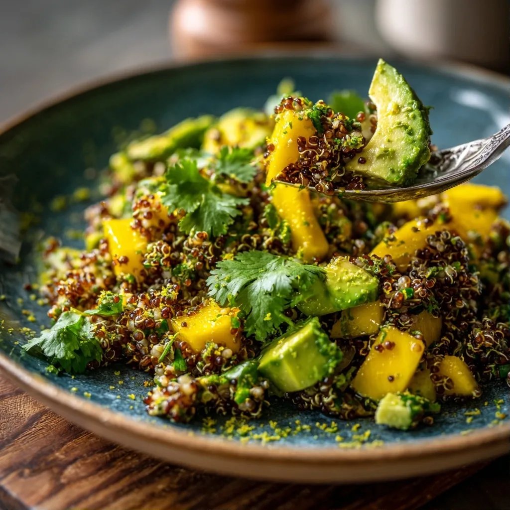 Salade quinoa mangue avocat