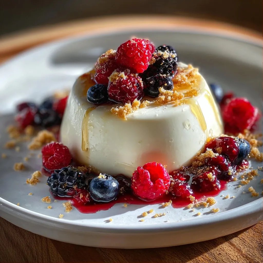Panna cotta vanille fruits