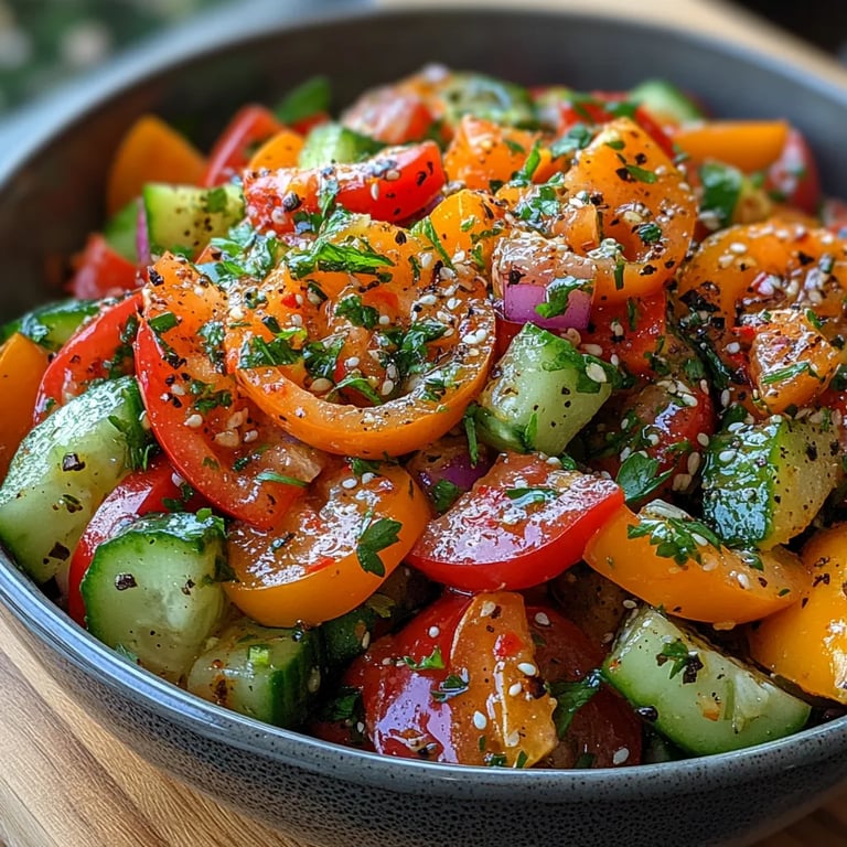 Salade Virale de Concombre et Poivron : Une Recette Incroyable Ultime